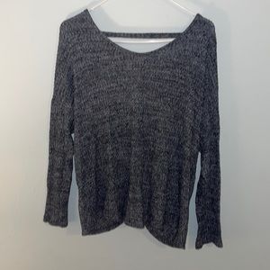 Cherish knit long sleeve open back top